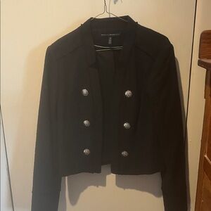 White House Black Market Black Double-Breasted Blazer